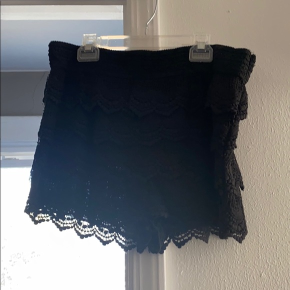 Black Lace Decal Shorts - Picture 1 of 3